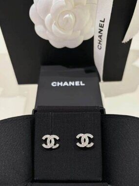 CHANEL Classic CC Logo Earrings